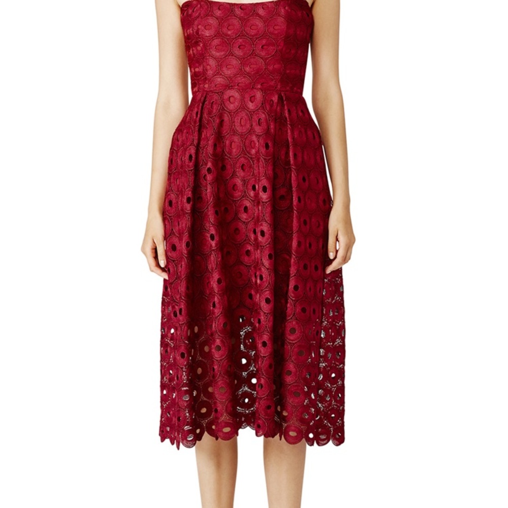 NICHOLAS Red Lace Dress - Picture 3 of 3